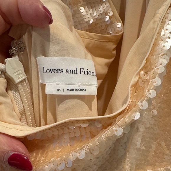 Lovers + Friends Cream Sequin Dress - Picture 2 of 6